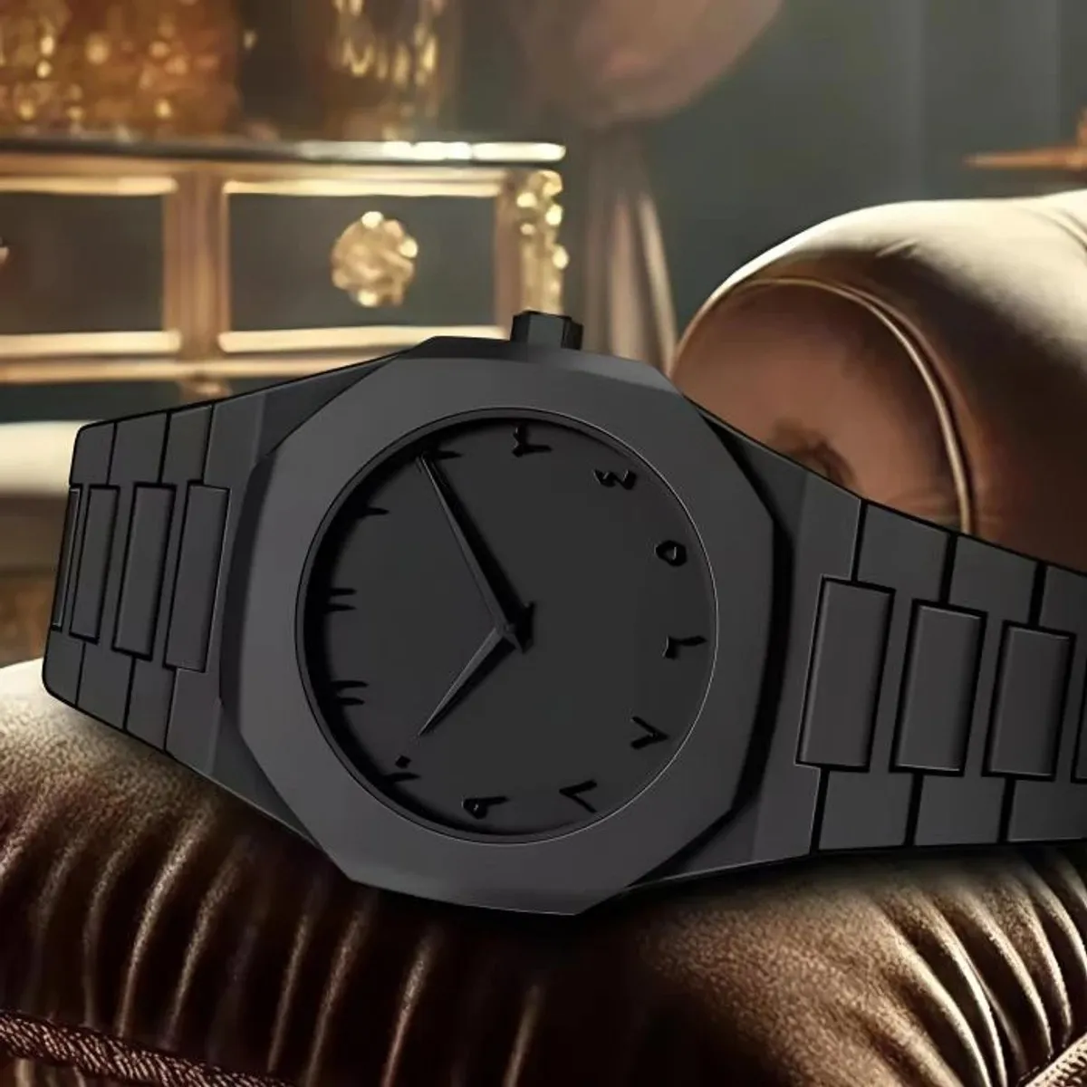 Arabic Aura Watch – Carbon Fiber Look Body with Sleek & Modern Design - Image 6